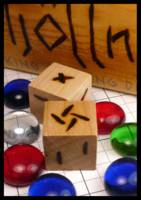 Dice : Dice - Game Dice - Mjollnir Viking Bluffing Dice Wood Burned - JA Collection Apr 2024